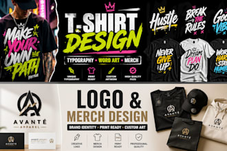 create word art t shirt design vintage tee streetwear text bold typography merch