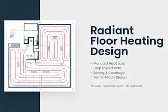 design radiant floor heating system permit ready with manual j