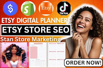 setup stan store, etsy course upload, stan store marketing to boost sales