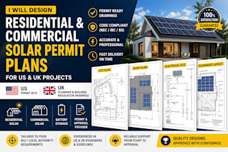 design residential and commercial solar pv permit plans