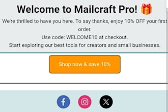 design a mailchimp welcome email with responsive template