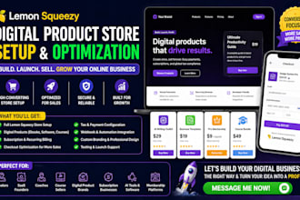 build lemon squeezy kajabi squeeze page digital product store website design