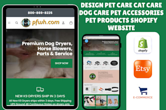 design pet care cat care dog care pet accessories pet products shopify website