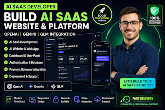 be your saas developer ai web developement to build custom ai saas web apps