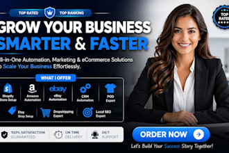 setup etsy shopify amazon ebay automation crm pod dropshipping expert local seo