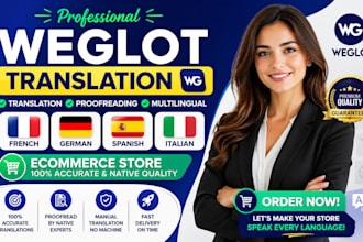 weglot translation proofreading french german spanish ecommerce store italian
