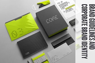 design logo, brand guidelines and corporate brand identity