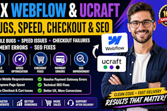 fix webflow ucraft mobile bug speed issue checkout fail payment error seo