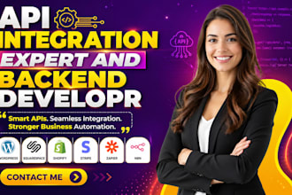 develop or fix custom apis, wordpress API, sqaurespace API, PHP, node or react