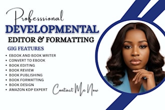 developmental book editor amazon KDP book editing and formatting or proofreading