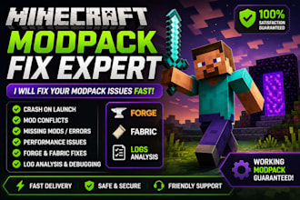 l fix minecraft modpack errors, crashes, and convert forge to fabric