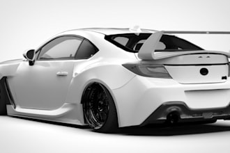 complex widebody kit design,custom body kit car model,fender,bumper for 3d print