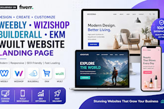 design create customize weebly wizishop buiderall ekm wuilt website landing page
