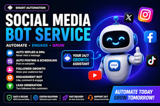 develop social media bot, tiktok bot, twitter bot, instagram bot