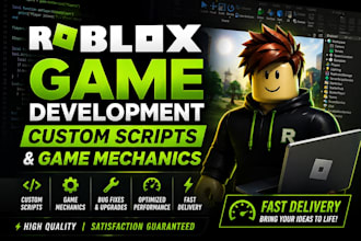 roblox game development, custom roblox script, and game mechanics