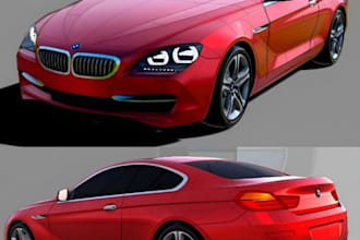 create highly quality 3d car, truck models, realistic render