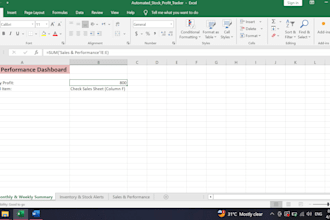 create an automated excel dashboard