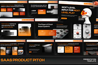 design saas pitch deck, product demo, launch presentation slides and powerpoint