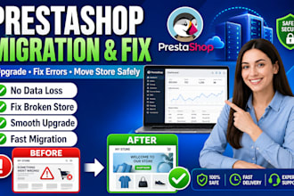 migrate upgrade fix prestashop store for speed errors stability