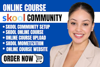 setup skool online community setup skool online course skool community manager
