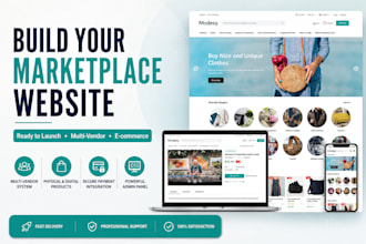 build and launch a complete marketplace website