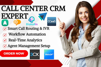setup call center dialedin ccaas liveagent bitrix24 activtrak 3cx aircall crm