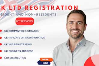 register your UK ltd company, UK vat, cic, UK ltd dissolution and non resident