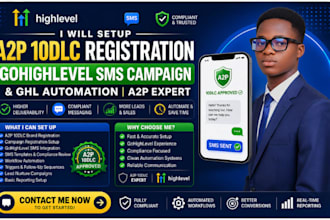 setup a2p 10dlc registration gohighlevel sms campaign ghl automation a2p expert