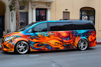 design professional car wrap, van wrap any vehicle wrap