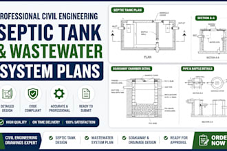 provide civil engineering septic tank and wastewater system plan