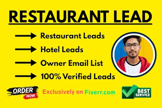provide restaurant leads and hotel owner contact email list