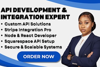 fix or develop custom apis, stripe integration, squarespace API, node or react