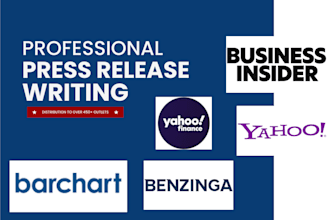 publish and distribute press release on yahoo finance, write yahoo press release