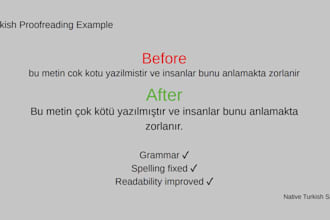 turkish proofreader grammar correction