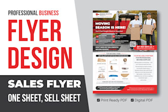 do professional business flyer, sell sheet, or sales flyer design