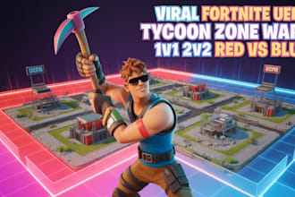 create fortnite map, 1v1, parkour map, zonewar, brainrot red vs blue with verse