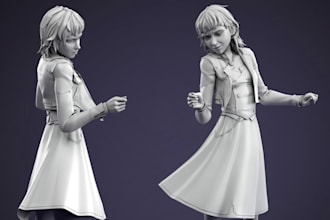 sculpt realistic 3d character model game with blender ue5 unity animation mixamo