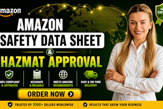 create, reformat  amazon safety data sheet for product requirement