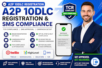 a2p 10dlc registration website tcr compliant