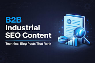 write technical SEO blog posts for industrial and b2b brands