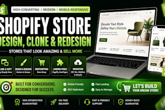 replicate, copy, clone, revamp, design, redesign your shopify store or website
