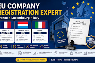 register your eu company in france sarl SAS luxembourg sarl italy srl