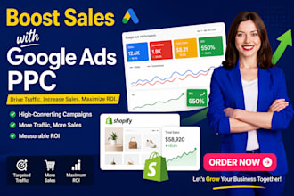optimize shopify google shopping ads PPC campaign for sales growth gmc setup