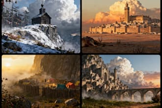 create cinematic ai concept art for worldbuilding