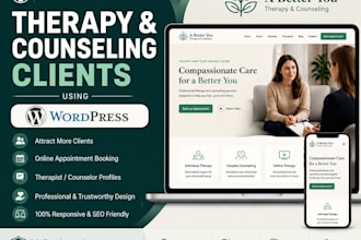 generate therapy and counseling clients using a wordpress website