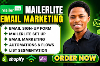 set up mailerlite email marketing, automation, landing pages, and campaigns
