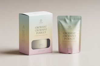 design creative box, pouch and label packaging design