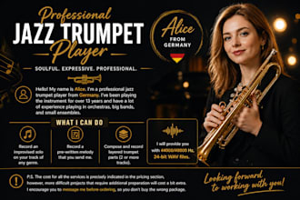 record professional trumpet tracks for your music