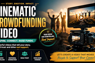 create cinematic crowdfunding video, fundraising video for crowdfunding campaign