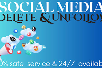 manually remove,unfollow fake followers, delete post on social media